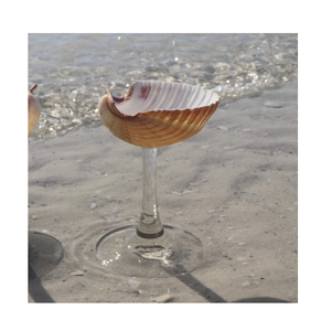 Tasse à coquillages en verre faite à la main et gobelet à pétoncles pour la décoration intérieure côtière et la restauration d'événements - Product Image 6