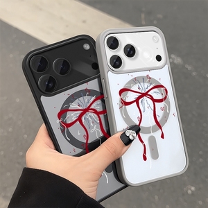 เคสใสสีฟ้าแบบแม่เหล็กพร้อมลายดอกไม้สำหรับพิมพ์ลายซับลิเมชั่น รุ่นใหม่ สำหรับ 17/16/15/14/13/12 Pro Max PMMA - Product Image 1