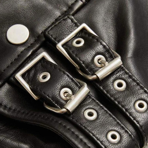 Vestes en cuir véritable pour femmes de haute qualité OEM, veste en simili cuir pour femmes, veste de moto pour femmes, manteau à manches longues avec ceinture - Product Image 6