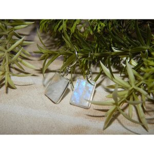Moonstone Dainty Boho <b>Earrings</b> Handmade Sterling Silver Gemstone Women's <b>Earrings</b> <b>Fashionable</b> Gift Idea - Product Image 1