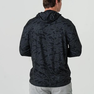 Camisa de pesca con capucha de protección solar UPF de alta calidad, manga larga, rendimiento transpirable, Spandex para uso en exteriores, protección UV - Product Image 3