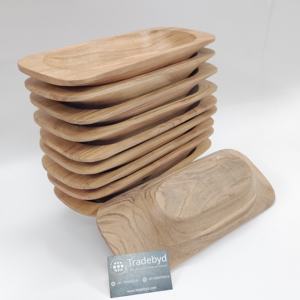 Nouveau design de bol à pâte en bois ovale pour la décoration intérieure bol de service fruits bougie bol personnalisé vente en gros au Vietnam - Product Image 4