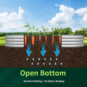 Kit de cama de jardín elevado galvanizado personalizado, cajas de macetas de metal para exteriores para el hogar, verduras, kits de cama de jardín vegetal - Product Image 3