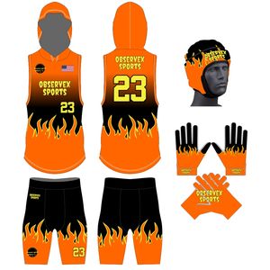 Maillots de football américain 7v7 personnalisés, uniformes entièrement sublimés, uniformes d'équipe pour hommes et femmes, respirants, légers, évacuant l'humidité - Product Image 2