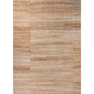 พรมขนสัตว์ถักมือสีน้ำตาลเบจ Blythe ขนาด 9x12 ฟุต รูปทรงสี่เหลี่ยมผืนผ้าแบบอัฟกัน ลายแบบนามธรรม สำหรับห้องนั่งเล่น ห้องโถงในบ้าน - Product Image 1