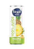 Vente en gros Boîte en aluminium de 330ml Boisson de jus de fruit Boisson tropicale d'ananas Purée Boisson OEM Acceptée Bon marché Bouteille Échantillon gratuit