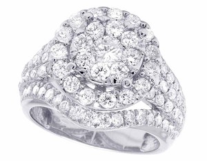 Halo Style Moissanite Round Diamond In S925 Sterling Silver Engagement Wedding Gift <b>Ring</b> For Women - Product Image 4