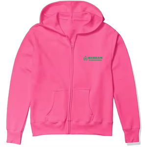 Sweat à capuche unisexe personnalisé OEM bleu avec fermeture éclair, en coton molletonné épais, séchage rapide, respirant, pour l'hiver, streetwear, avec logo - Product Image 2