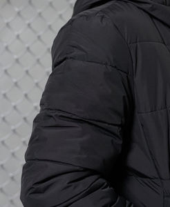Veste matelassée à capuche en duvet rembourrée sur mesure pour homme, style sport, grande taille, col montant en laine, fermeture éclair, livraison DDP - Product Image 3