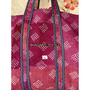 Indian Vintage Eco Cotton Shoulder <b>Bag</b> Large Boho Retro Style Recycled Light Weight Vegan Daily Casual Work <b>School</b> Custom Logo - Product Image 3