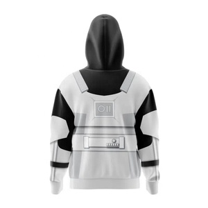 Sudadera con capucha y cremallera de cara completa de algodón personalizada, sudadera con estampado digital, de doble capa Sudadera con capucha, sudadera con capucha y cremallera doble de gran tamaño para hombre - Product Image 4