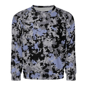 เสื้อสเวตเชิ้ตคอกลมผู้ชายไซส์ใหญ่ ลายพรางดิจิทัล แขนยาว สำหรับฤดูใบไม้ร่วงและฤดูหนาว - Product Image 1