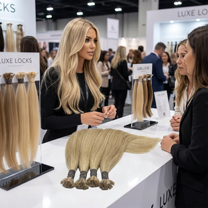 Extensões de Cabelo Humano Virgem Russo de Luxo da Greathairgroup com Ponta Plana de Queratina 22 polegadas # 18/22 Cores Invisíveis Balayage - Product Image 1