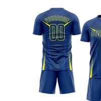 Ensemble de maillots de football personnalisés de style nouveau, uniforme de football unisexe, manches courtes, vêtements de sport d'équipe, respirant, séchage rapide, 100% polyester