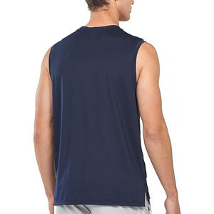 Camisetas sin mangas informales OEM para hombre, algodón grueso y en blanco, diseñadas para serigrafía y bordado, adecuadas para ropa de gimnasio - Product Image 2