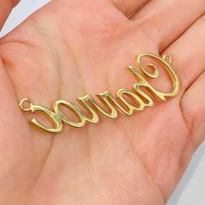 จี้เพชรรูปตัวอักษร VVS สำหรับผู้ชายสีทองแข็ง10K ของขวัญครบรอบสร้อยคอสำหรับผู้หญิงเครื่องประดับเพชรสำหรับปลูกในห้องปฏิบัติการ - Product Image 2