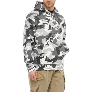 Sudadera con capucha deportiva de lana tecnológica personalizada para hombre, cuello estampado de camuflaje, tejido de poliéster y algodón, estilo Formal para primavera - Product Image 2