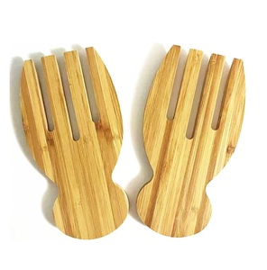 Fournitures en gros Ensemble de service à salade en bois d'acacia Design moderne Articles de cuisine pour la maison Ensemble de fourchettes à salade en bois Prix d'usine en gros - Product Image 2