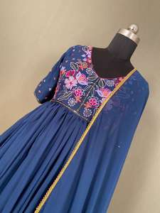 Traje bordado de estilo Anarkali para mujer, ropa de fiesta India, de boda, calidad prémium, novedad - Product Image 5