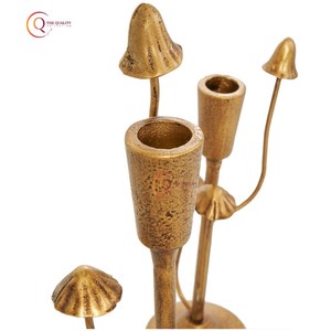 Ensemble de 2 bougeoirs de décoration de table en plaqué or pour la maison et Noël Bougeoir unique pour l'intérieur et l'extérieur - Product Image 5