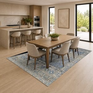 <b>RUGS</b> DEPOT LXDP-0295 Wholesale Charcoal Grey Bohemian <b>Tribal</b> Digital Printed Machine Washable Chenille Area <b>Rug</b> Non Slip - Product Image 4