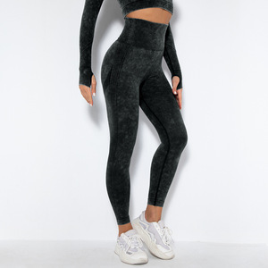 Leggings de yoga taille haute sans couture pantalon de fitness à compression de contrôle du ventre pour femmes - Product Image 1