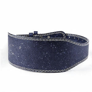 Cinturones de levantamiento de pesas de alta resistencia con soporte lumbar, doble hebilla, cinturón de cuero de 10 mm para entrenamiento, antideslizante - Product Image 1