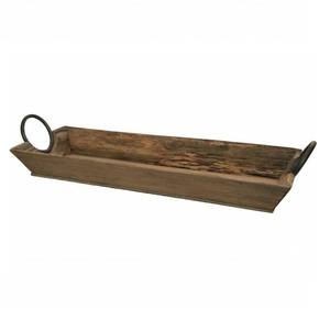 AK Plateau de service en bois à 2 niveaux en laiton avec cadre en métal doré Article décoratif au prix de gros pour décor de cuisine/décor de table - Product Image 4
