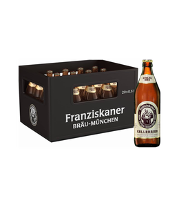 Caja de 10 Litros de Cerveza Blanca Franziskaner Naturtrüb 20x0.5L, Hefeweizen Sin Filtrar con Aroma a Plátano y Cítricos para Restaurantes - Product Image 6