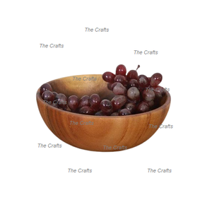 Cuenco de frutas de madera de diseño clásico Color marrón Tamaño y formas personalizados Cuenco de frutas a precios baratos - Product Image 1