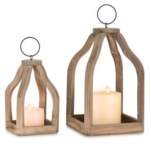 Lustre en bois avec support de table en or en détresse Décor de table de dîner de Noël durable fait à la main - Product Image 3