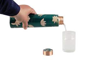 ขวดน้ำทองแดงบริสุทธิ์พิมพ์ลายทนทานต่อการซีดจาง ฝาปิดเคลือบป้องกันรอยขีดข่วน ความจุขนาดใหญ่ เป็นมิตรกับสิ่งแวดล้อมสำหรับใช้ในชีวิตประจำวัน - Product Image 3