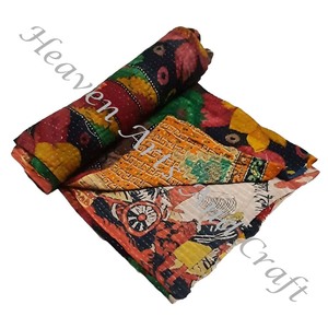 Couverture Kantha Gudari, couverture Kantha Gudari, vente en gros, fournisseur d'or, GD1071, couverture Kantha faite à la main, coton imprimé indien - Product Image 4