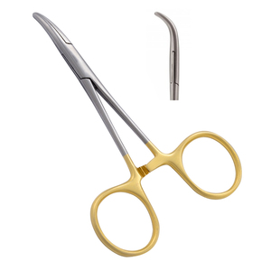 Pinzas curvas de acero al carbono de acero inoxidable de 5 \ ", hemostato para mosquitos, hemostatos pequeños de bloqueo de pesca - Product Image 2