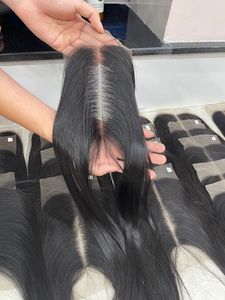 Perruque full hd lace sans colle avec closure, perruque de cheveux humains brut indien vierge à cuticules alignées - Product Image 5