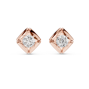 Ensemble de clous fantaisie 0,25 carats ronds en or jaune 18 carats avec diamants de laboratoire, plaqué rhodium, certifié IGI, pour un usage quotidien et des événements glamour - Product Image 5