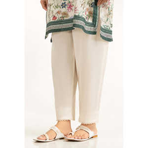 Pantalones Casuales de Cintura Alta para Mujer, Color Beige, Tela Cambray, Transpirables, Corte Recto, Talla 3XL, con Detalles Arrugados, para la Oficina - Product Image 3