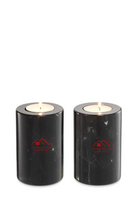 Bougeoir à bougie chauffe-plat en marbre artisanal en pierre lot de 2 bougeoirs design en marbre blanc - Product Image 6