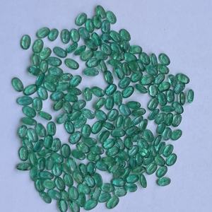 หินแซมเบียมรกตธรรมชาติสีเขียวเข้มขนาด4มม. 6มม. 8มม. พลอยเจียระไนทรงไข่อัญมณีอัญมณีอัญมณีอัญมณีอัญมณีอัญมณีเครื่องประดับใหม่ - Product Image 2