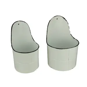 Macetas de jardín recubiertas de oro blanco, múltiples macetas galvanizadas de metal, cubo, maceta de Metal para decoración del hogar - Product Image 5