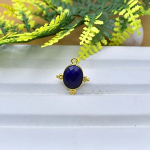 จี้พลอยแซฟไฟร์อัญมณีทรงรีทรงเหลี่ยมเพชรพลอยเล็กๆมีเสน่ห์แบบฝาเงินแท้สามแบบผู้หญิงมีสไตล์ - Product Image 5