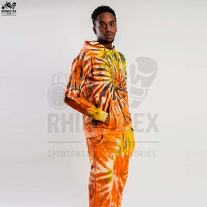 ชุดวอร์มมัดย้อมสำหรับผู้ชายเสื้อวอร์มมัดย้อมสีพื้นหลายสีสำหรับฤดูหนาวซักง่าย - Product Image 2