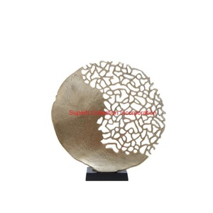 Escultura de ala de porcelana plateada moderna con base negra Estatua DE ARTE galvanizado contemporáneo para hogar y oficina de lujo - Product Image 6