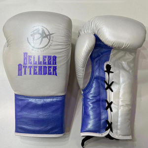 Gants de boxe professionnels de haute qualité avec logo personnalisé avec poignet lacé équipement conçu pour les boxeurs - Product Image 5