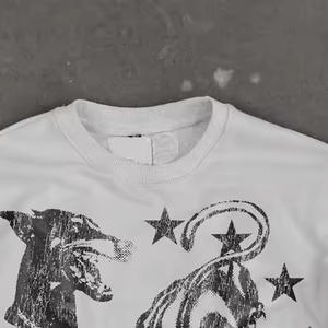 Fabricants de vêtements OEM 100% coton 280 Gsm Logo de marque imprimé poids lourd T-shirts décontractés grande taille personnalisés pour hommes T-shirt - Product Image 4