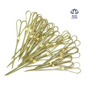 Disposable Bamboo Skewer Natural Food Grade Bamboo Sticks for Barbecue Appetizer and Snack Serving - Product Image 1