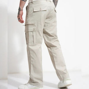 Pantalones casuales ligeros para hombre, 100% algodón, talla grande, con múltiples bolsillos, estilo cargo, para hombre. - Product Image 4