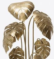 Décoration murale moderne en laiton durable en forme de palmier à 8 feuilles, 67 cm, pour salon, Noël