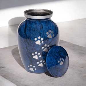 โกศขนาดเล็กรูปอุ้งเท้าสัตว์เลี้ยงทำจากโลหะแกะสลักรูปนกเทวดาได้ตามต้องการ - Product Image 2