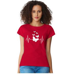 Indian Boutique High Demand Top Último Exclusivo Trendy Knitting Tops Mujeres Regular Wear Tops Formal Front Logo Rojo - Product Image 1